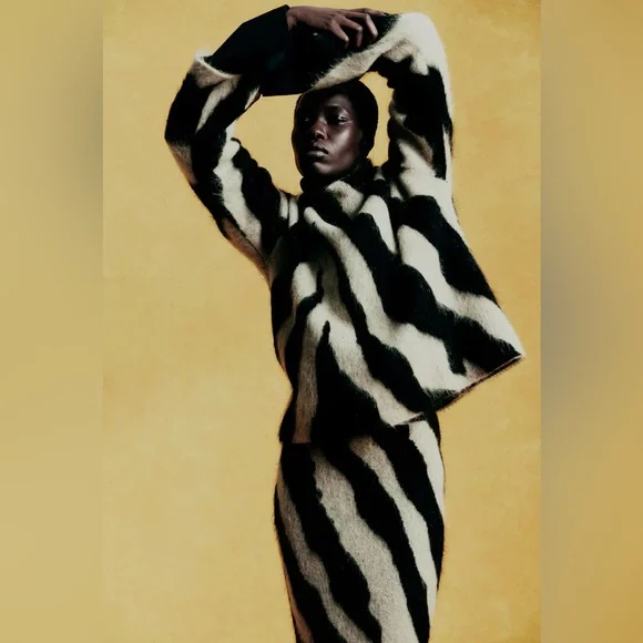 H&M EDITION MOHAIR-BLEND MOCK TURTLENECK SWEATER SIZE XS - Picture 3 of 11